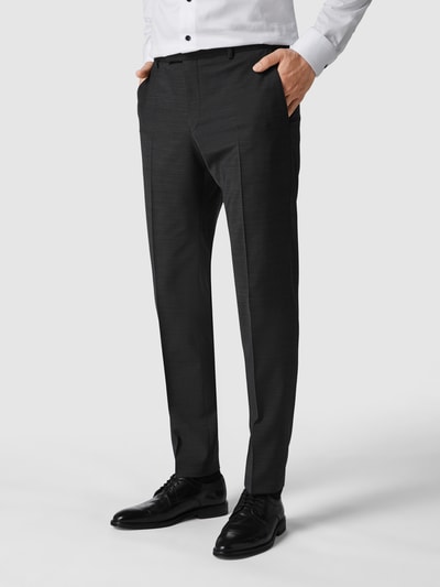 Strellson Slim fit pantalon met persplooien, model 'Flex Cross' Antraciet - 4