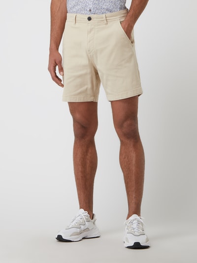 Selected Homme Korte chino met stretch, model 'Storm' Kit gemêleerd - 4