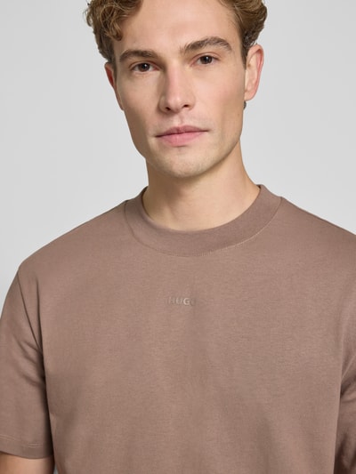 HUGO Regular Fit T-Shirt aus reiner Baumwolle Modell 'Dapolino' Hellrot 3