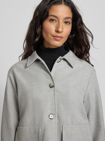 More & More Regular fit blazer met klepzakken Lichtgrijs - 3