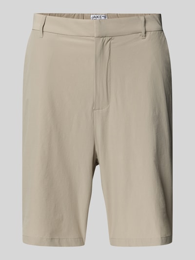 JAKE*S STUDIO MEN Korte regular fit broek met steekzakken Kaki - 2