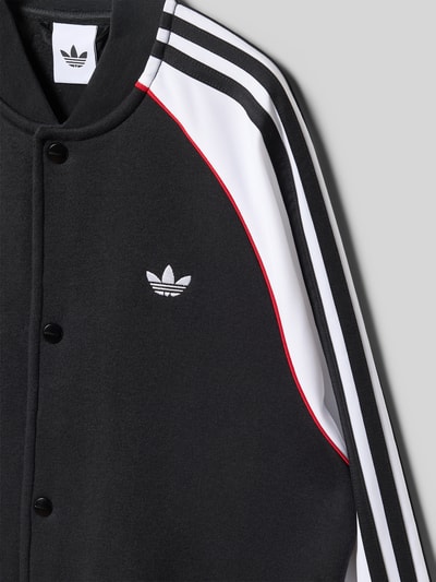 Productfoto, Regular Fit sweatjack met gestikt logo van adidas Originals, meerkleurige look, drukknopen, katoenmix, contrasterende details