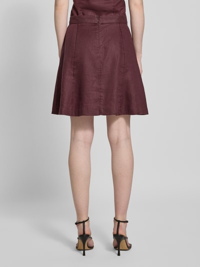 MSCH Copenhagen Leinenrock mit Knopfverschluss Modell 'Naira Claritta' Bordeaux 5