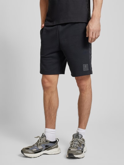 CHAMPION Tapered Fit Sweatshorts mit Label-Print Black 4