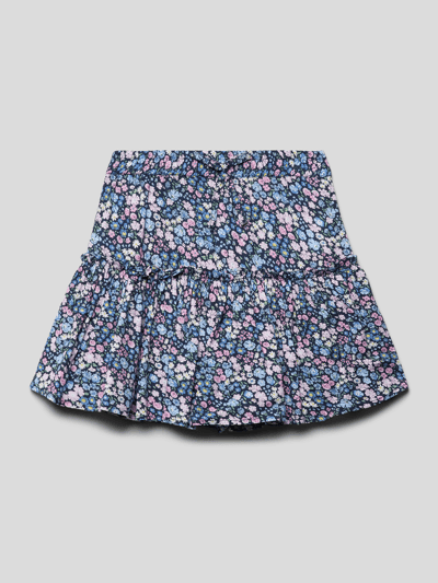 Happy Girls Rok van viscose met bloemenmotief Marineblauw - 1