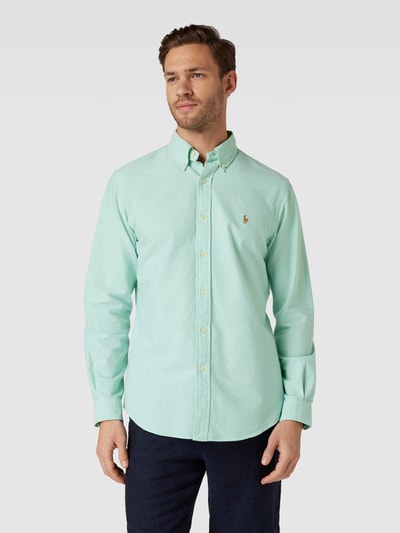 Polo Ralph Lauren Koszula casualowa o kroju custom fit z kołnierzykiem typu button down Zielony 4