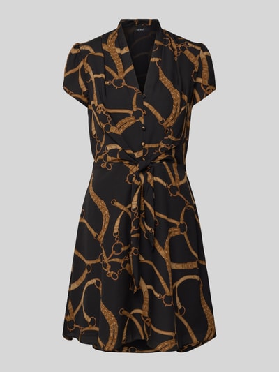 Lauren Ralph Lauren Mini-overhemdjurk met V-hals, model 'MAKEDA' Zwart - 2