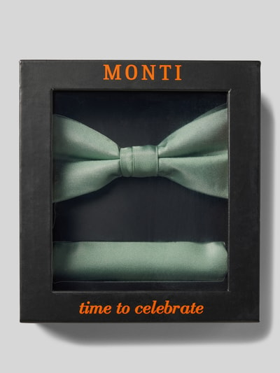 Monti Strik en pochet in een set van zijde Groen - 1
