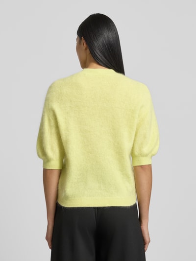 Herzensangelegenheit Strickpullover aus Kaschmir-Woll-Mix mit 1/2-Arm Hellgelb 5