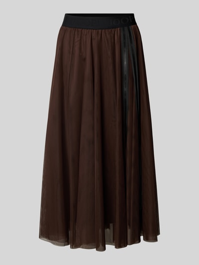 JOOP! Midirok met elastische band Chocoladebruin - 2