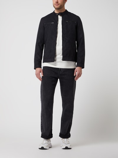 Only & Sons Blouson in suèdelook, model 'Willow'  Zwart - 1