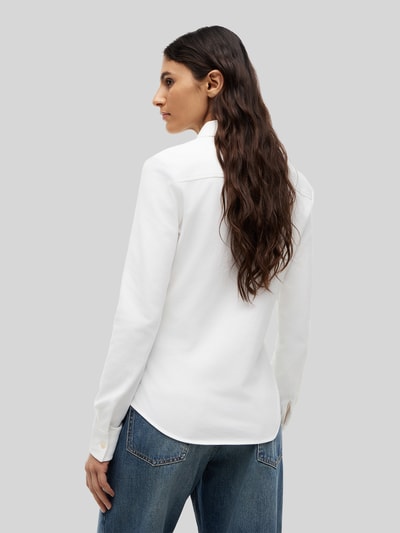 Tommy Hilfiger Slim Fit Hemdbluse aus Baumwoll-Mix Ecru 5
