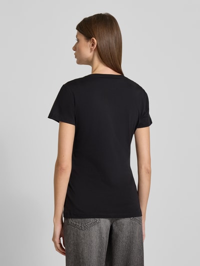 Liu Jo White T-Shirt mit Label-Print Black 5