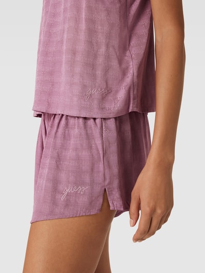 Guess Pyjama mit Allover-Logo Modell 'DORIS' Violett 3