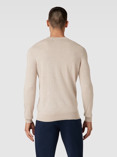 Christian Berg Men Pullover aus Woll-Mix Sand Melange 5