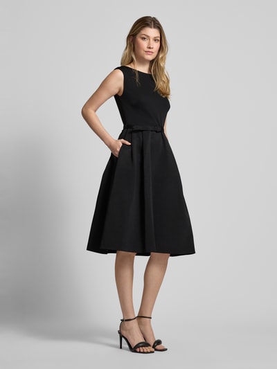 Lauren Ralph Lauren Knielanges Kleid mit Kappärmeln Modell 'NOELLA' Black 1