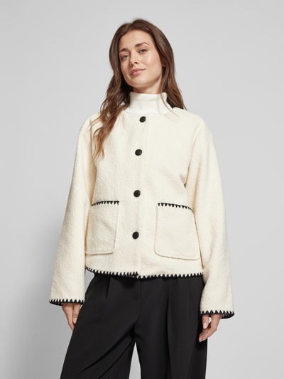 Vila Jack met contrastnaden, model 'KAYA' Offwhite - 4