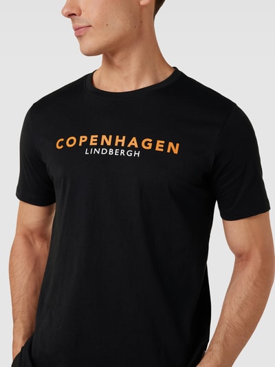 Lindbergh T-Shirt mit Label-Print Modell 'Copenhagen' Black 3