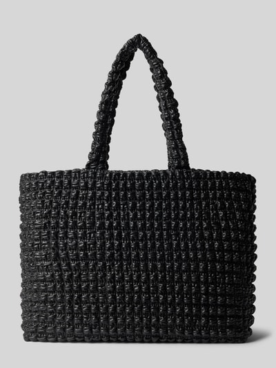 Produktfoto, Shopper in Lederoptik Modell 'MHATI' von HUGO in Schwarz, Optik: Unifarben, Reißverschluss, Label-Patch, Tragegriff, Materialverarbeitung: Kunstleder