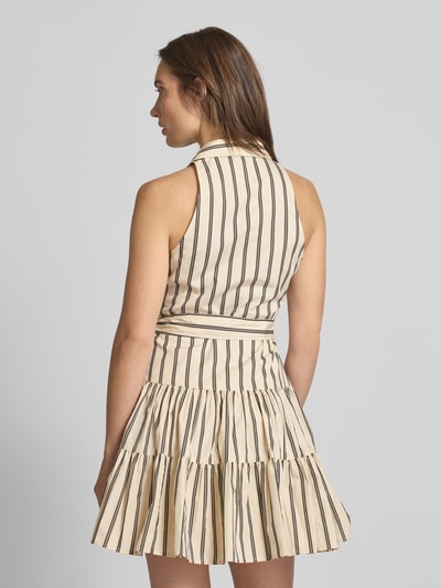 Lauren Ralph Lauren Knielanges Kleid im Stufen-Look mit Umlegekragen Sand 5