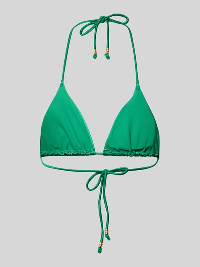 Produktfoto, Bikini-Oberteil mit Schnürung im 2er-Pack Modell 'AMNESIA' von DORINA in Grün, glatte Textur, Material-Mix mit Stretch-Anteil, körpernahe Passform, Damen