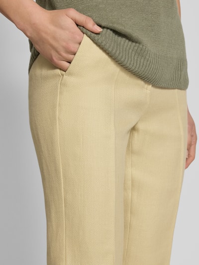 Weekend Max Mara Regular Fit Stoffhose mit Bügelfalten Modell 'AGAPE' Sand 3