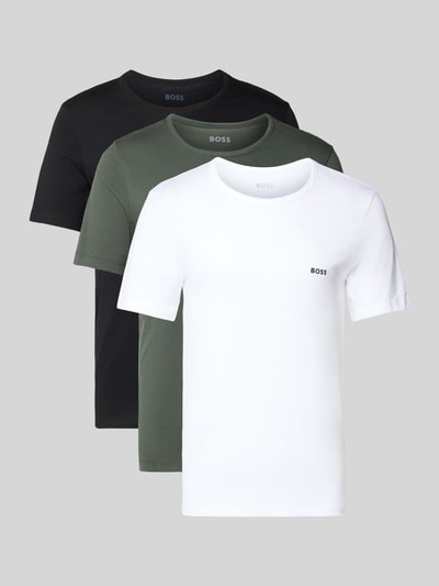 BOSS Regular Fit T-Shirt Set aus reiner Baumwolle im 3er-Pack Mittelgrau 1