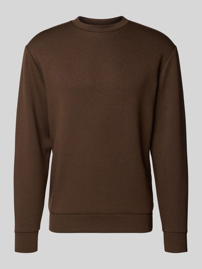 SELECTED HOMME Regular fit sweatshirt van viscosemix, model 'EMANUEL' Donkerbruin - 2