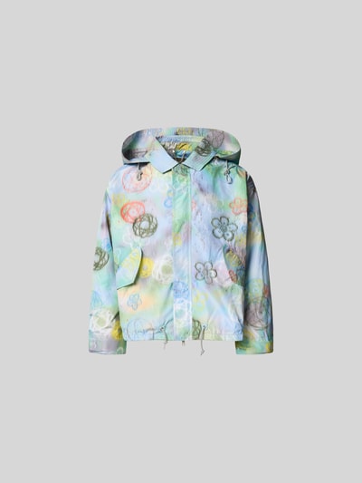 Kenzo Jacke mit Kapuze und Umlegekragen Hellblau 2