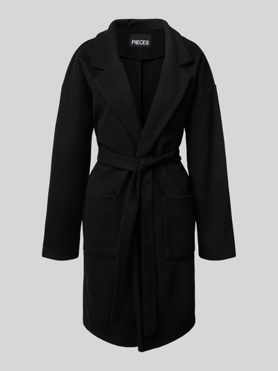Pieces Płaszcz o kroju regular fit z paskiem w talii model ‘JOLENE’  2