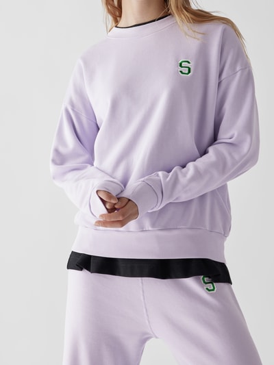 SPRWMN Sweatshirt mit Logo-Motiv Lavendel 6