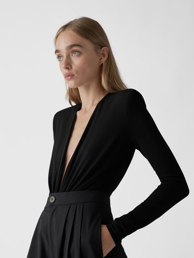 Alexandre Vauthier Body mit Raffungen Schwarz 3