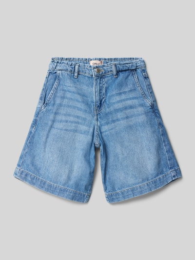 Only Wide Leg Jeansshorts aus reiner Baumwolle Modell 'COMET' Hellblau 1