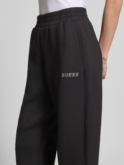 Guess Activewear Relaxed Fit Sweatpants mit Label-Print Modell 'CECILIA' Black 3