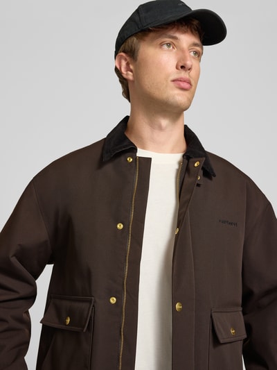 Carhartt Work In Progress Relaxed Fit Jacke mit Umlegekragen Modell 'Quentin' Mittelbraun 3