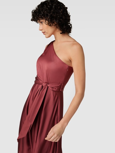 Jake*s Cocktail Abendkleid mit One-Shoulder-Träger Rostrot Melange 3