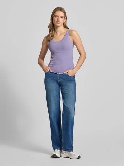 ONLY Slim Fit Tank Top aus Baumwoll-Mix Modell 'SARA' Flieder 1