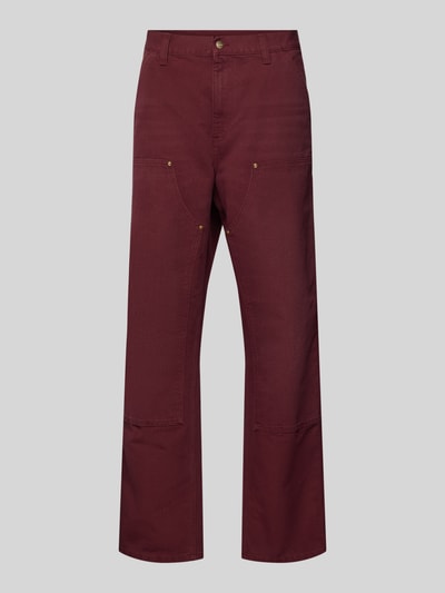 Carhartt Work In Progress Stoffhose mit Eingrifftaschen Bordeaux 2