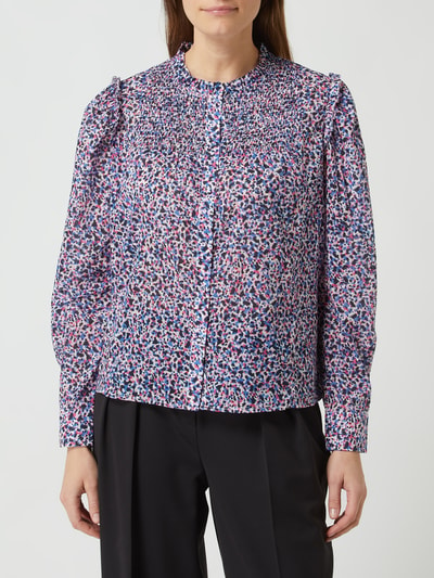 SUNCOO PARIS Blouse met all-over motief, model 'Livana' Lila - 4