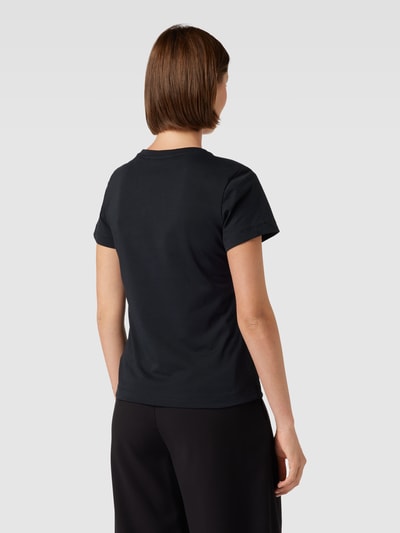 Gant T-Shirt mit geripptem Rundhalsausschnitt Black 5