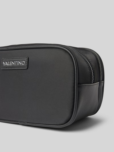 VALENTINO BAGS Kulturtasche mit Logo-Patch Modell 'Cardan' Black 2