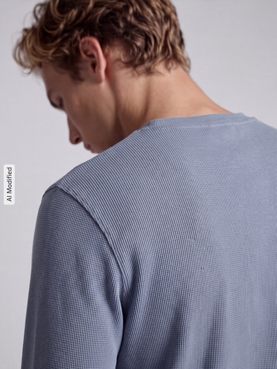 s.Oliver RED LABEL Regular fit shirt met lange mouwen van puur katoen Bleu - 3