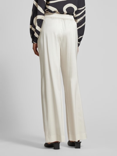 mbyM Wide leg stoffen broek in kreuklook, model 'Asaka' Offwhite - 5