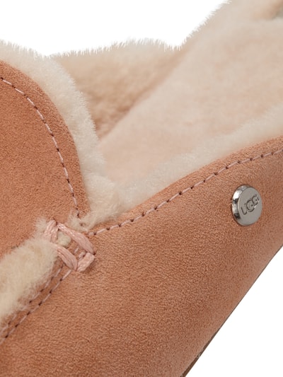 UGG Slipper 'Lane' aus Leder mit Lammfellfutter Apricot 2