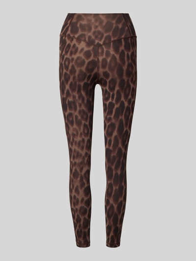 Produktfoto, Leggings mit Label-Print von adidas Sportswear w brązowe cętki, materiał z domieszką stretchu, dopasowany krój, elastyczny pas