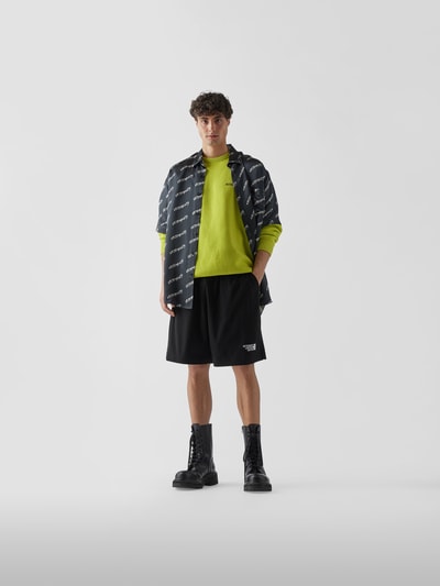 VETEMENTS Sweatshorts mit Label-Print Black 1