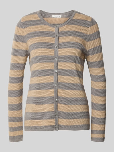 Christian Berg Woman Kurtka z dzianiny z listwą guzikową Średnioszary melanż 2