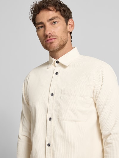 Tom Tailor Denim Relaxed Fit Cordhemd aus reiner Baumwolle Offwhite 3