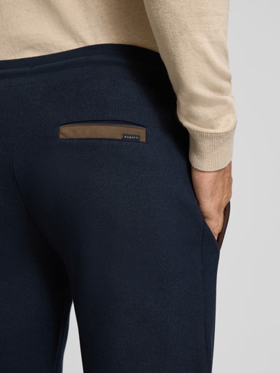 bugatti Regular fit sweatpants met achterzak, model 'Selanik' Marineblauw - 3