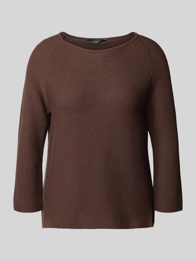 Weekend Max Mara Strickpullover mit Rundhalsausschnitt Modell 'ADDOTTO' Dunkelbraun 2